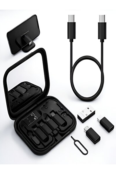 çelikwork inspiring technology Aynalı Standlı 8-in-1 Type-C, USB, Micro, Ligh...