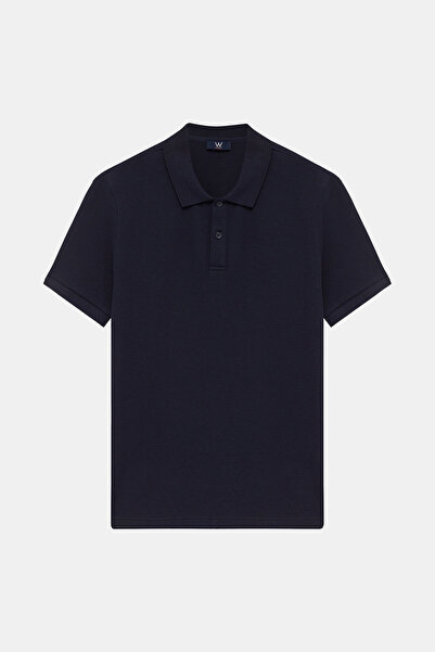 W Collection STANDART KALIP LACİVERT POLO YAKA T-SHİRT
