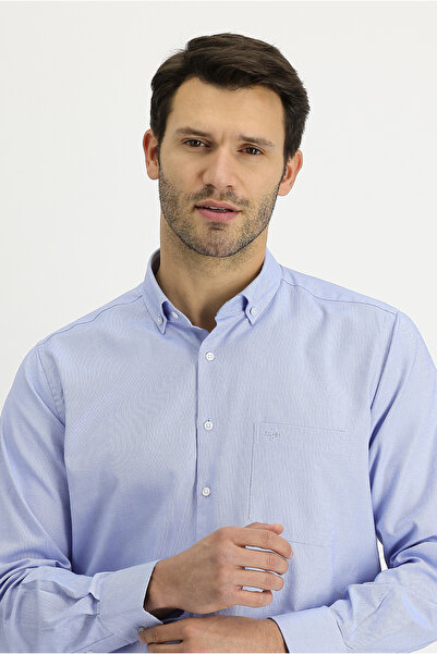 Kiğılı Long Sleeve Regular Fit Cotton Button Collar Shirt