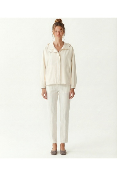 Yargıcı Wide Hooded Collar Long Sleeve Raincoat