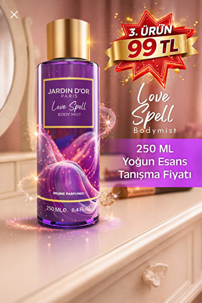 JARDIN D'OR LOVE SPELL BODY MIST / VÜCUT PARFÜMÜ 250 ML WOMEN KADIN