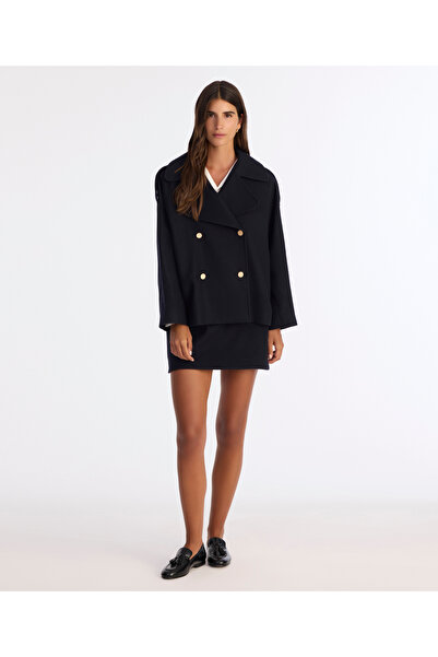 Yargıcı Wide Swallow Collar Long Sleeve Jacket