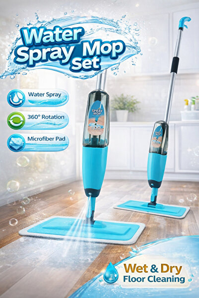 ALMUFARREJ مكنسة رش ممسحة مجفف أرضيات سيراميك خفيف رخام باركيه صحي