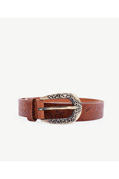 Yargıcı Printed Leather Belt