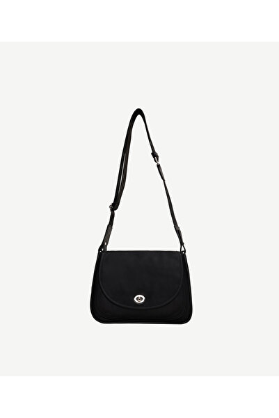 Yargıcı Kilit Detaylı Deri Çapraz Çanta