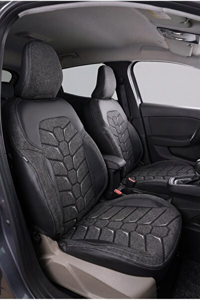 Panda Kılıf غطاء مقعد السيارة من الكتان خاص بسيارة رينو كليو 5 موديلات 2019 -...