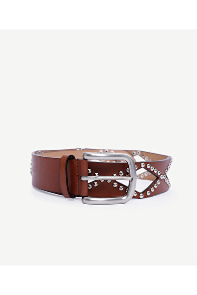 Yargıcı Trock Detailed Leather Waist Belt