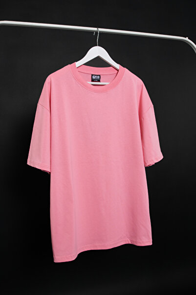 Sekizbiraltı Βασικό μπλουζάκι ροζ oversized Unisex