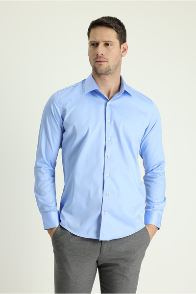 Kiğılı Класическа памучна риза с дълги ръкави и тясна кройка