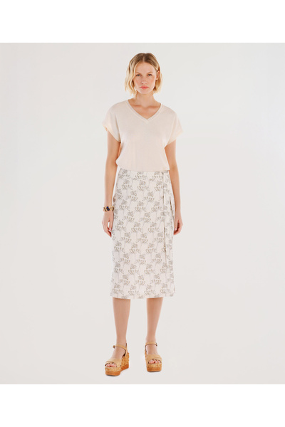 Yargıcı Yandan Bağlamalı Uzun Etek