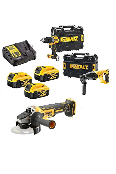 Dewalt DCH133NT ( 2.6J ) + DCD805NT ( 90 NM ) + DCG412NT ( 125 MM ) + 3X 5 AH...