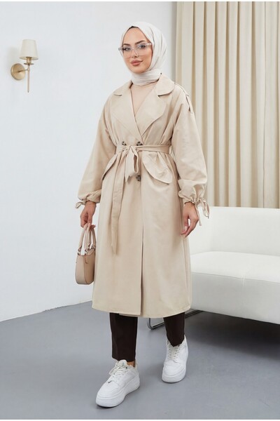 HİJABAYA Καμπαρντίνα με κορδόνια με καλυμμένες τσέπες