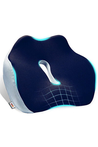 Linomag Pernă ortopedică pentru șezut, spumă cu memorie, suport pentru coccis...