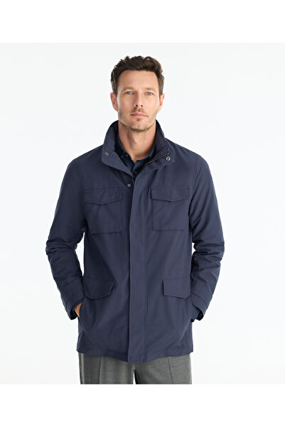 Yargıcı Regular Mock Neck Long Sleeve Raincoat