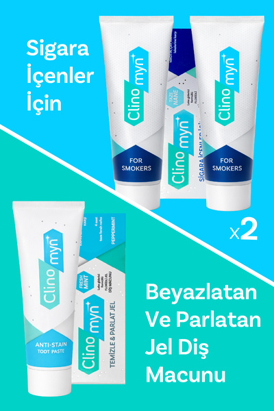 Clinomyn Smokers 75ml X 2 Temizle Parlat Diş Beyazlatan Ve Parlatan Fresh Jel...