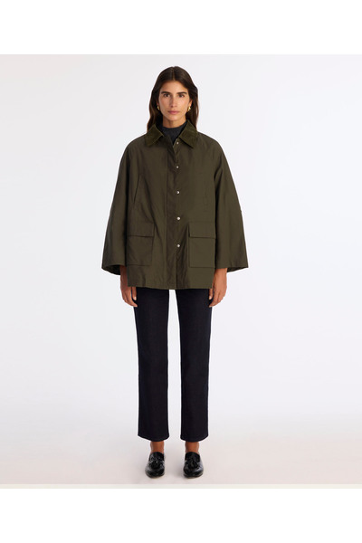 Yargıcı Wide Shirt Collar Long Sleeve Coat