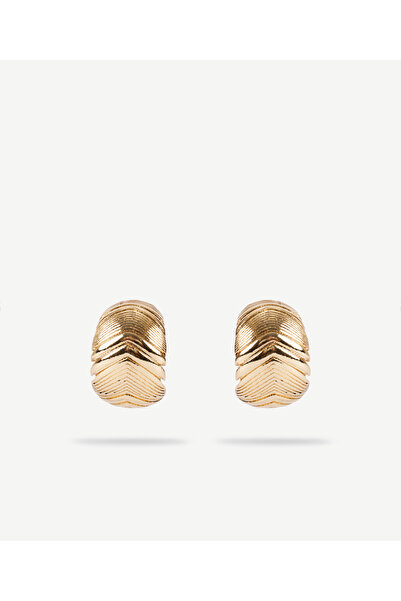 Yargıcı Textured Gold Earrings