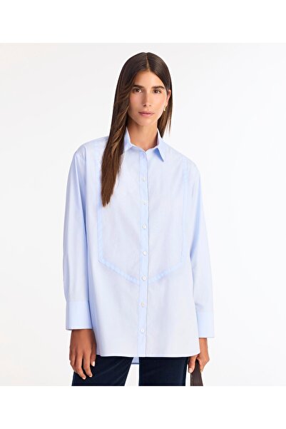 Yargıcı Wide Shirt Collar Long Sleeve Shirt