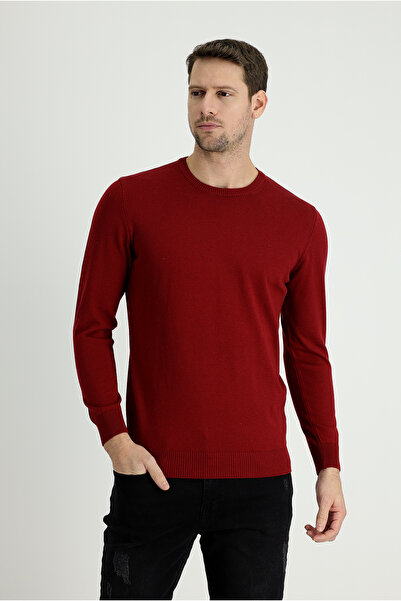 Kiğılı Pulover din bumbac cu decolteu obișnuit