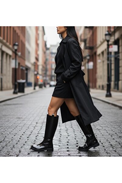 Bambi Siyah Kadın Çizme K03429220142