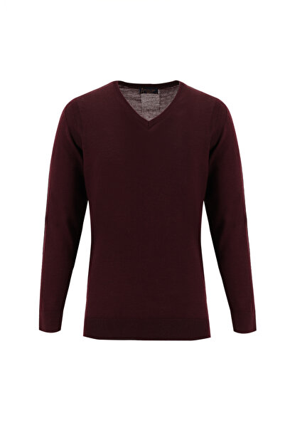 Kiğılı Μάλλινο πλεκτό πουλόβερ με λαιμόκοψη V και κανονική εφαρμογή