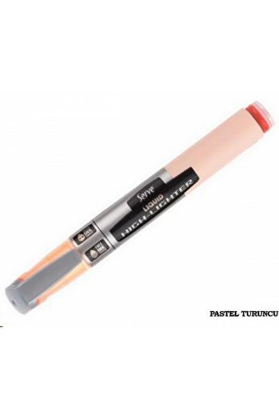 Serve قلم تمييز بالحبر السائل باستيل برتقالي