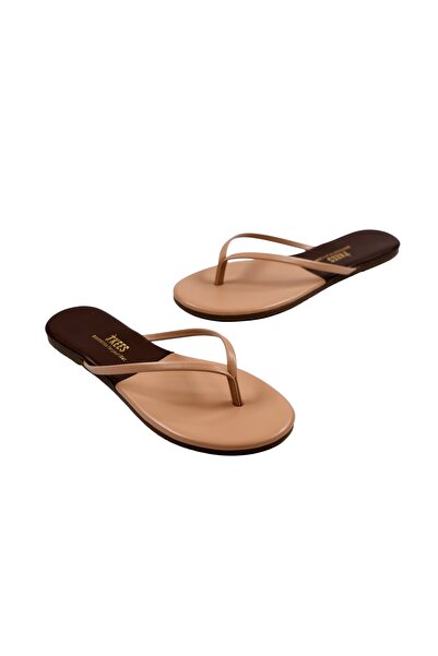 Tkees Women's Classic Brown/Cream Stylish Casual Flip Flops