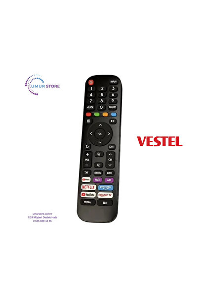 Herz Vestel İle Uyumlu 43FV9750 Smart Vidaa TV Kumanda-Mikrofonsuz