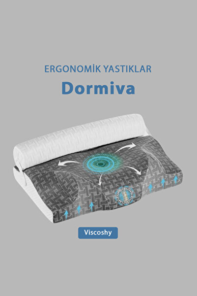 Viscoshy ™ Dormiva Ortopedik Multifonksiyon Uyku Yastığı Boyun Destekli Deste...