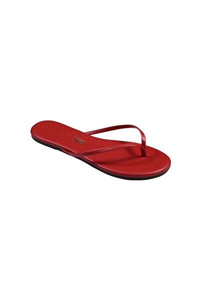 Tkees Flip-flops clasici roșii, eleganți, de zi cu zi, pentru femei