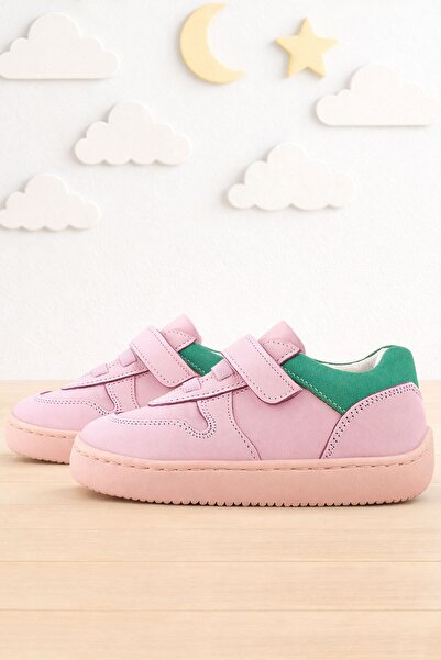 Rakerplus Bob Genuine Leather Pink Green Barefoot Velcro Elastic Baby Sneaker...