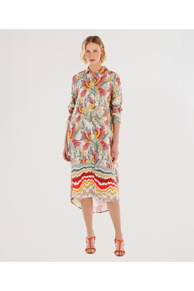 Yargıcı Uzun Kollu Gömlek Elbise