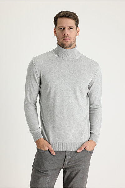 Kiğılı Pulover de tricotaj cu croială normală cu gât