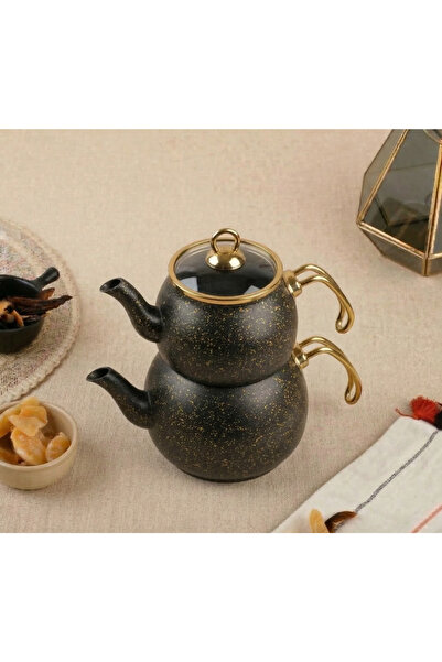 Evren Gold Stone Küre Çaydanlık Takımı Aile Boyu (1,6+3 lt)