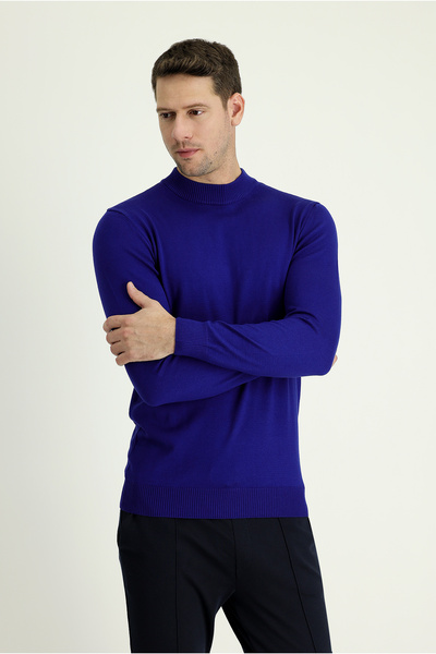 Kiğılı Πλεκτό πουλόβερ με μισό ζιβάγκο και κανονική εφαρμογή