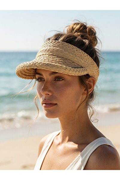 Luminos Butik Камилска шапка с извита предна част и оригинална сламена козирк...