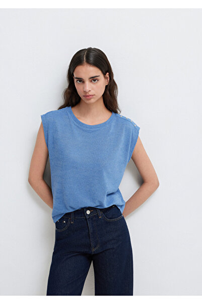 Mavi Omuz Detaylı Tişört Regular Fit / Normal Kesim 1613951-70853