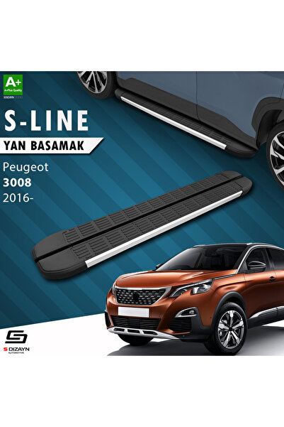 S Dizayn Peugeot 3008 2 S-Line Aluminyum Yan Basamak 183 Cm 2016-2023 A+ Kali...