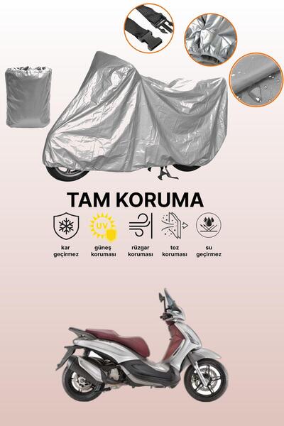 dokaca غطاء دراجة نارية رمادي اللون من نوع بياجيو بيفرلي سبورت تورينج 350، غط...