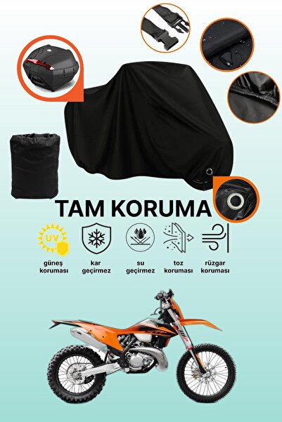 dokaca حقيبة خلفية سوداء وقفل متوافقان مع KTM 300 EXC، قماش متوافق مع الدراجا...