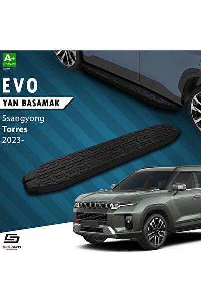 S Dizayn Ssangyong Torres Evo Siyah Yan Basamak 183 Cm 2023 Üzeri A+ Kalite S...