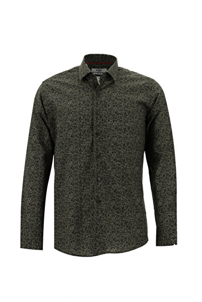 Kiğılı Βαμβακερό πουκάμισο με στάμπα Slim Fit - Μακρυμάνικο