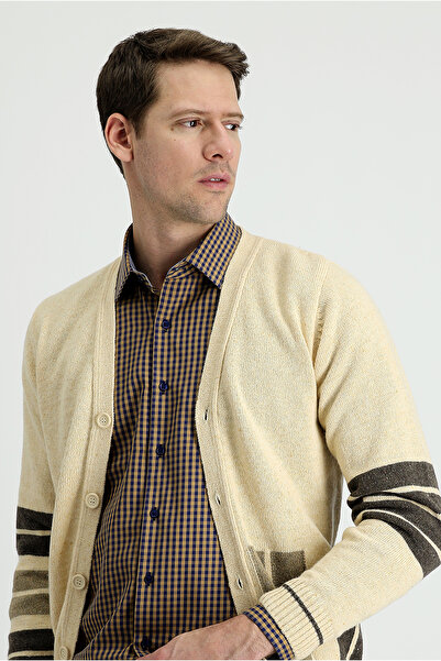Kiğılı Wool Patterned Knitwear Cardigan