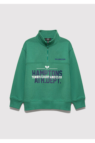 Mavi Printed Hooded Green Sweatshirt 6S10169-71697