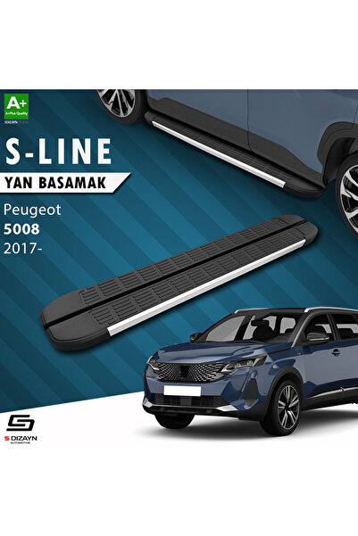 S Dizayn Peugeot 5008 2 S-Line Aluminyum Yan Basamak 203 Cm 2017-2023 A+ Kali...