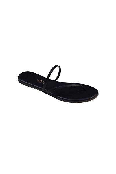Tkees Flip-flops negri, eleganti, casual, cu o singură bandă, pentru femei pa...
