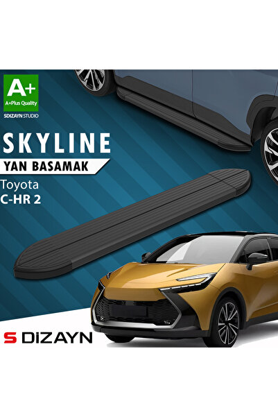 S Dizayn Toyota C-HR 2 Skyline Siyah Yan Basamak 173 Cm 2023 Üzeri A+ Kalite ...