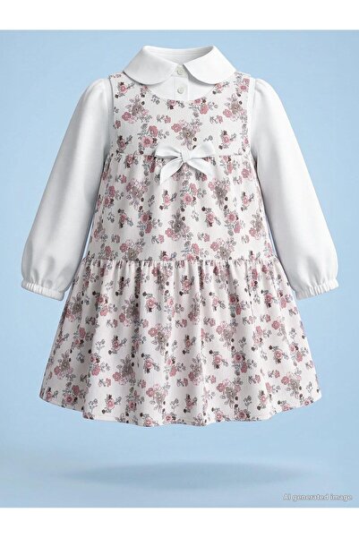 Civil Girls Fiyonklu 2-5 Yaş Elbise - Pembe 4-5 Yaş