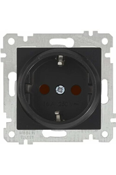 Mutlusan Rita Siyah Topraklı Priz (MKZ)