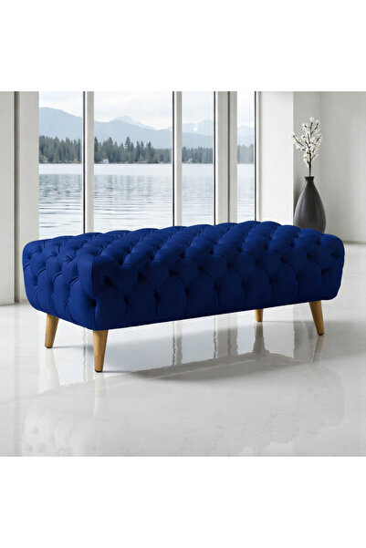 Smarto relax Swiss Style Puf, polyester Kaplama, 110x45x40 cm, Pelastik Ayakl...